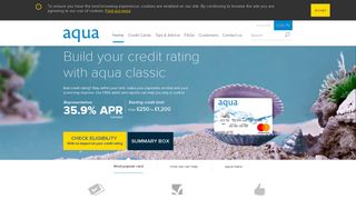 
aqua | Credit cards for bad credit to improve your credit score
