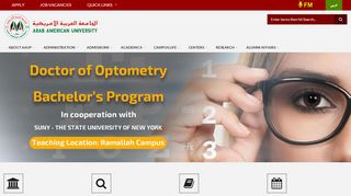 
                            2. ARAB AMERICAN UNIVERSITY | THE FIRST PRIVATE UNIVERSITY ... - Arab American University Jenin Portal