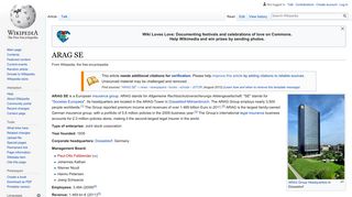 
                            6. ARAG SE - Wikipedia - Arag Rechtsschutz Portal