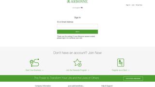 
                            2. Arbonne International | Sign In - Arbonne My Office Portal