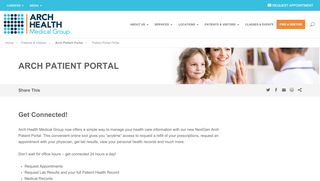 
                            1. Arch Patient Portal - Arch Health Medical Group - Archconnect Patient Portal