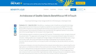 
                            4. Archdiocese of Seattle Selects Benefitfocus HR InTouch ... - Archdiocese Of Seattle Ultipro Login