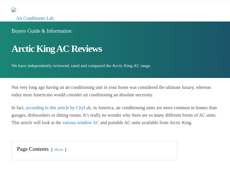 
                            8. Arctic King Air Conditioner Reviews: (5 AC Models Compared)