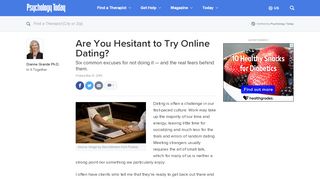 
                            9. Are You Hesitant to Try Online Dating? | Psychology Today - Possiblemates Portal