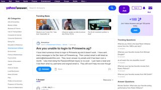 
                            8. Are you unable to login to Primewire.ag? | Yahoo Answers