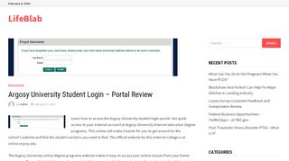 
                            5. Argosy University Student Login - Portal Review - LifeBlab - Mycampus Argosy Edu Student Portal