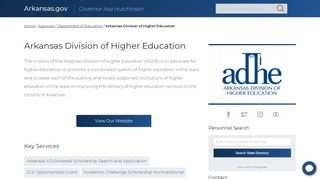 
                            8. Arkansas Division of Higher Education | Arkansas.gov - Arkansas Department Of Higher Education Portal