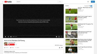 
                            6. Arms In An Effortless Golf Swing - YouTube - Bodyswing Com Portal