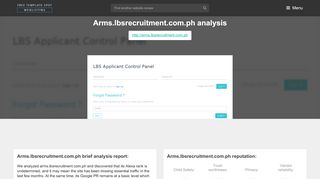 
                            3. Arms LBS Recruitment. LBS Applicant Control Panel Version 3.0 - Lbs Applicant Control Panel Login