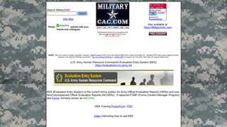 
                            4. Army HRC Evaluation Entry System (EES) - CAC - Evaluation Entry System Portal