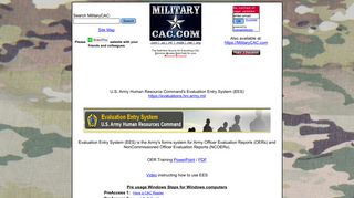 
                            3. Army HRC Evaluation Entry System (EES) [OER ... - MilitaryCAC - Evaluation Entry System Portal