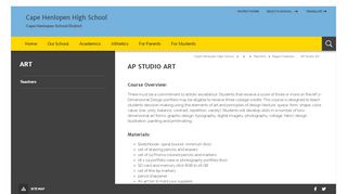 
                            7. Art / AP Studio Art - Cape Henlopen School District - Ap 2d Studio Art Portal