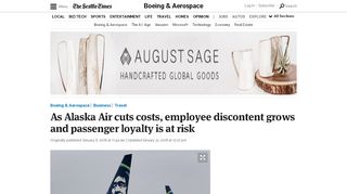 
As Alaska Air cuts costs, employee discontent grows and ...  
