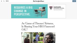 As 'Game of Thrones' Returns, Is Sharing Your HBO Password ... - Free Hbo Portal And Password 2017