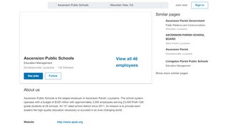 
                            5. Ascension Public Schools | LinkedIn - Apsb Org Employee Portal