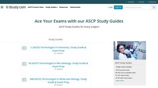 
                            7. ASCP Test Study Guides | Study.com - Ace Ascp Login