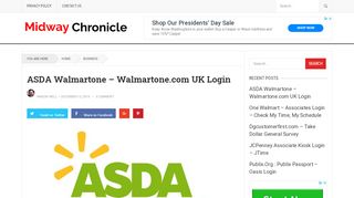 
ASDA Walmartone - Walmartone.com UK Login
