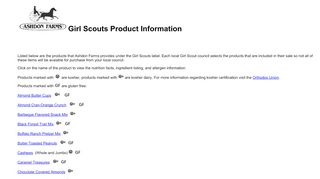 
                            16. Ashdon Farms Girl Scout Product Information - AL Schutzman - Nut E Portal