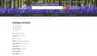 
                            3. Ashlyns School | Hertfordshire County Council | www.hertfordshire.gov ... - Ashlyns Portal