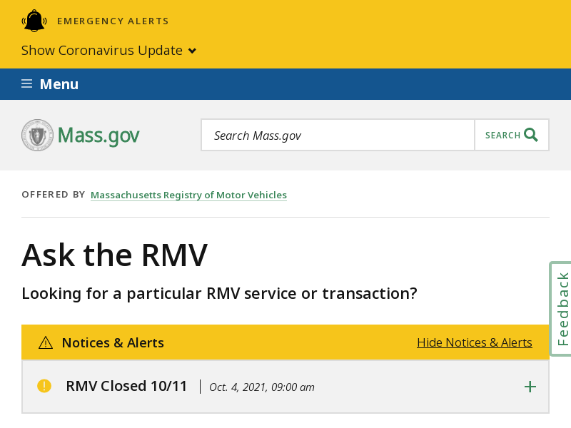 
                            3. Ask the RMV | Mass.gov