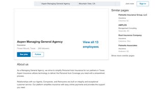 
                            7. Aspen Managing General Agency | LinkedIn - Aspen Insurance Agent Portal