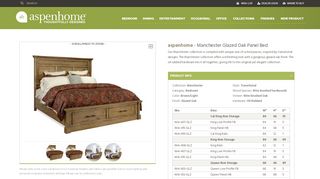 
                            6. Aspenhome Furniture - Manchester Panel Bed - Aspen Portal Manchester