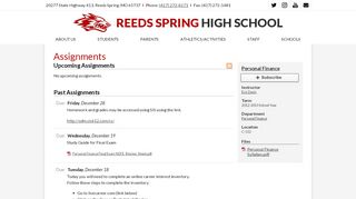 
                            8. Assignments - Reeds Spring High School - Vb Knowledgematters Com Portal
