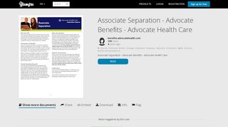 
Associate Separation - Advocate Benefits - Advocate Health ...
