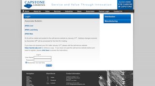 
Associates - Capstone Logistics - Service and Value Through Innovation
