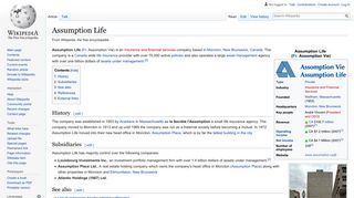 
                            6. Assumption Life - Wikipedia - Assumption Life Sign In