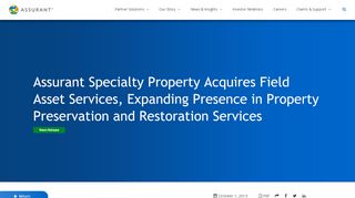 
                            2. Assurant Specialty Property Acquires Field Asset Services ... - Assurant Field Asset Services Portal