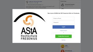 
                            7. AStA der HS Fresenius Köln - Facebook - Stud Portal Fresenius