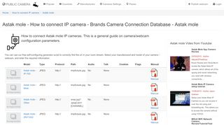 
Astak mole - How to connect IP camera - Brands Camera ...  

