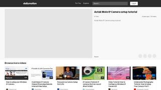 
Astak Mole IP Camera setup tutorial - video dailymotion  
