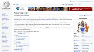
                            8. Aston University - Wikipedia - Aston Uni Sign In