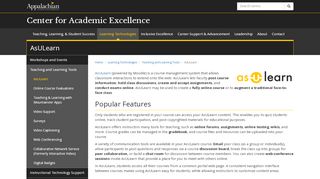 
                            4. AsULearn - Center for Academic Excellence - Appalachian ... - Asulearn Appalachian Portal