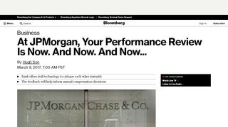 
At JPMorgan, Your Performance Review Is Now. And Now ...
