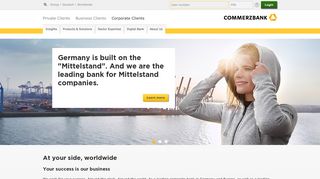 At your side, worldwide - Commerzbank - Commerzbank AG - Commerzbank Privatkunden Online Banking Portal