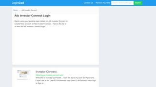 
                            5. Atb Investor Connect Login or Sign Up - Atb Investor Connect Login