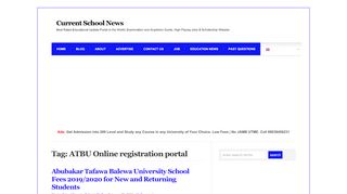 
                            7. ATBU Online registration portal Archives - Current School News ... - Atbu Online Registration Portal