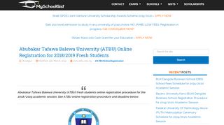 
                            4. ATBU Online Registration Procedure for 2018/2019 New Students - Atbu Online Registration Portal