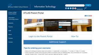 
                            1. ATLAS Parent Portal - Fresno Unified School District - Fresno Unified Parent Portal