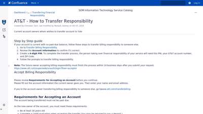 AT&T - How to Transfer Responsibility - SOM IT Service ...