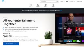 
                            3. AT&T TV - Stream Live TV & On Demand + Cloud DVR + Apps - Uverse Live Tv Portal
