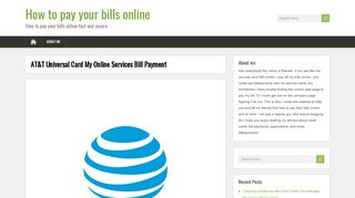 
AT&T Universal Card My Online Services Bill Payment  
