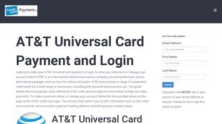 
AT&T Universal Card Payment - Login - Address - Customer ...  
