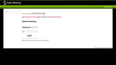 
                            5. Attend Meeting - Saba Welcome Page