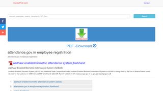 
                            7. attendance.gov.in employee registration PDF | CoderProf.com - Hryedu Attendance Gov In Employee Portal