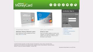 
                            6. Attention Money Network users - Walmart Everywhere Pay Card Portal