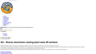 
                            2. AU - Nissan aluminium casting plant axes 50 workers | foundry-planet ... - B2b Nissan Portal